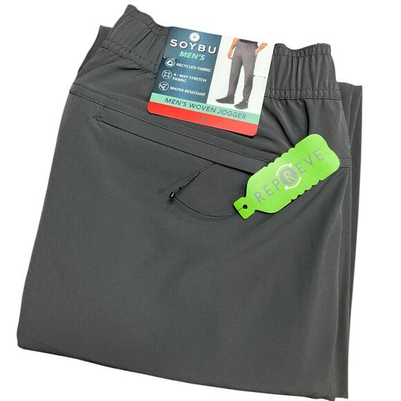 Soybu Men's Gray Woven Jogger Pants Lightweight Size Medium NWT - Picture 5 of 13